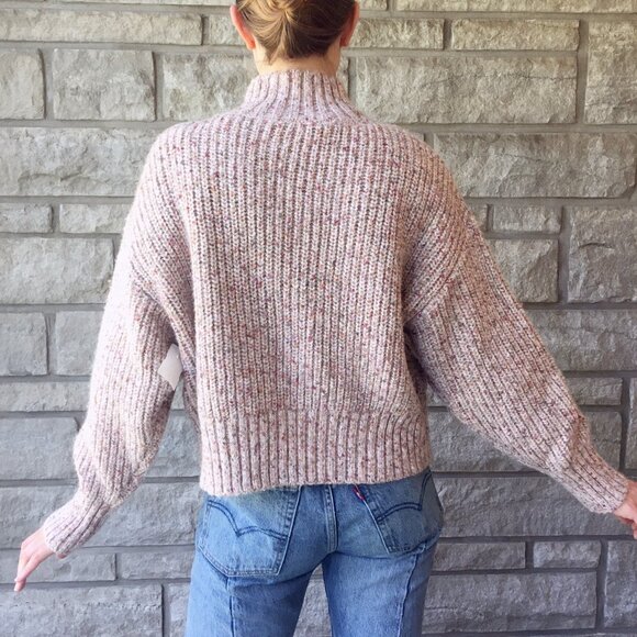Express 'Rose Gold' Heathered Cable Knit Sweater - NWT - Picture 3 of 7